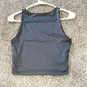 Gray athletic cropped top